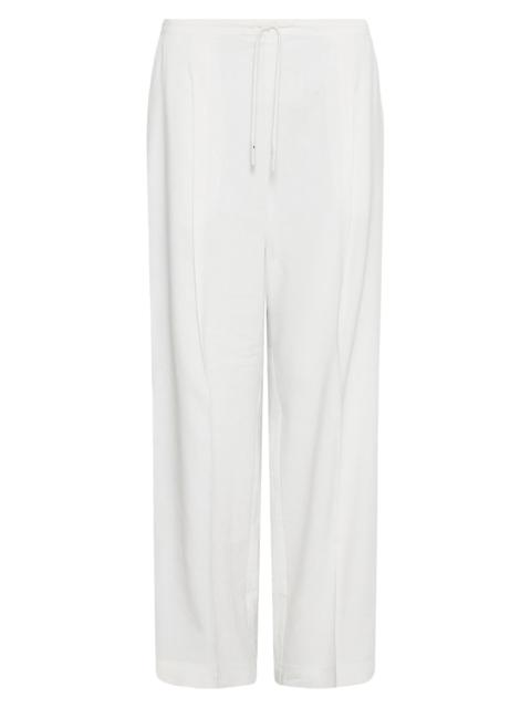 MARELLA Women's Linen Blend Drawstring Trousers - Wool White