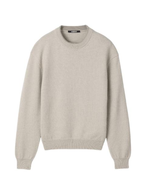 JACQUEMUS crew-neck ribbed-trim sweater