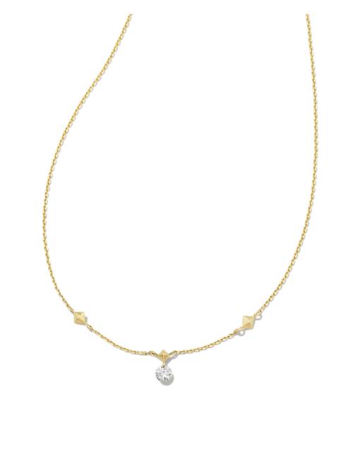 KENDRA SCOTT 0.1 ct Floating Lab Grown White Diamond Pendant Necklace in 14k Yellow Gold