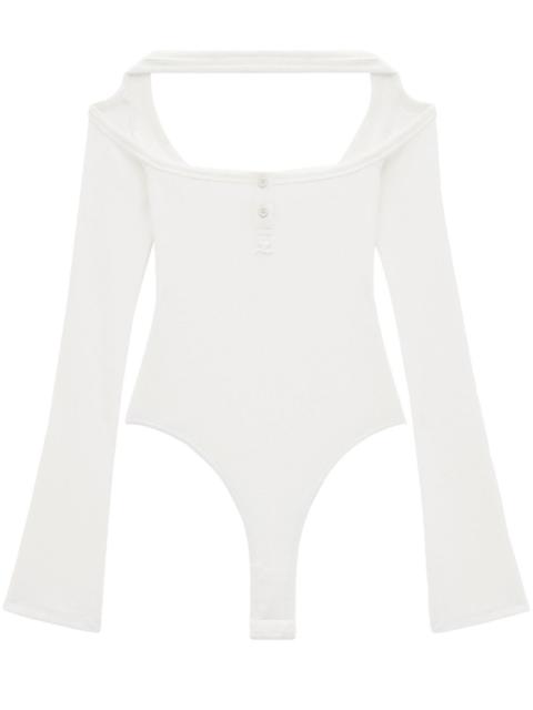 courrèges cut-out ribbed bodysuit