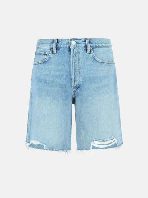 AGOLDE 'INDRA' LIGHT BLUE COTTON SHORTS