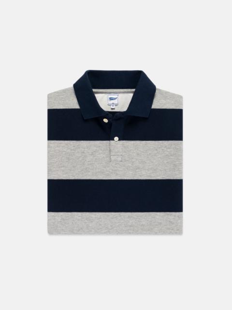 J. PRESS RELAXED FIT WIDE STRIPE POLO