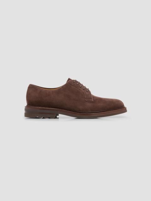 Brunello Cucinelli Men's Suede Derby Shoes - Moka