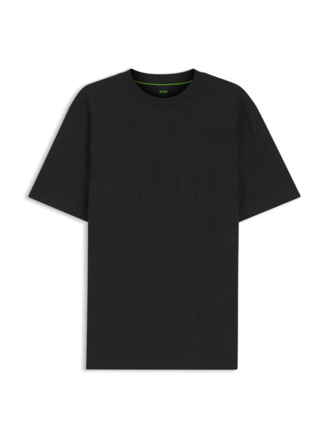 BOSS COTTON T-SHIRT WITH 3D-JACQUARD PATTERN