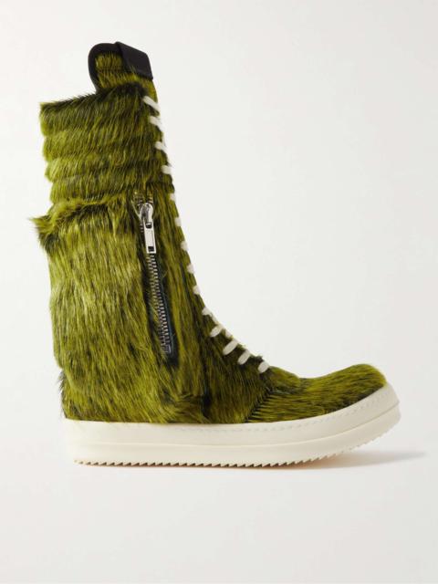 Geobasket Calf Hair and Leather High-Top Sneakers