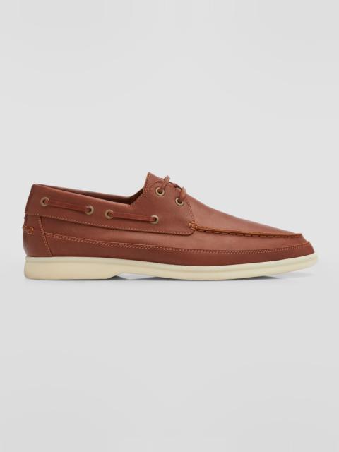 Loro Piana Men's Sea-Sail Walk Leather Boat Shoes