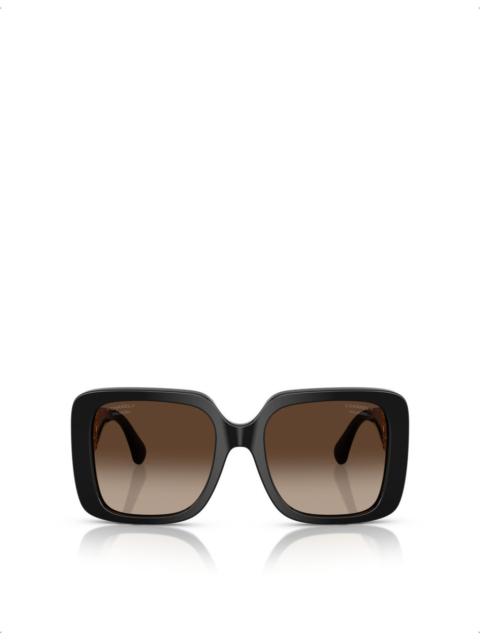 CHANEL CH5532 Polarised Square-Frame Acetate Sunglasses