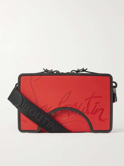 Christian Louboutin Adolon Logo-Debossed Leather and Rubber Messenger Bag