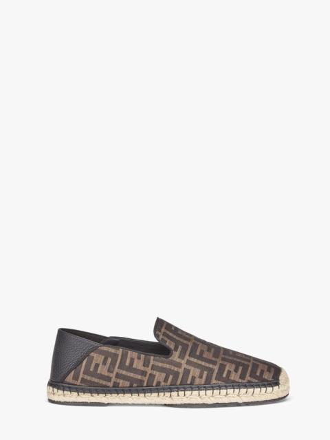 FENDI Brown fabric espadrilles