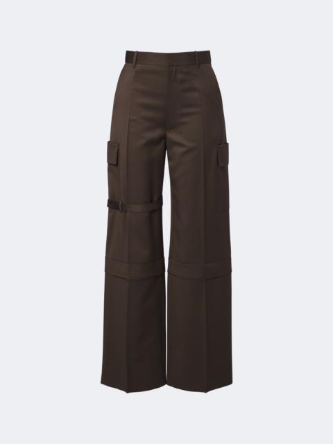 PHOEBE PHILO Wool and mohair gabardine cargo pants