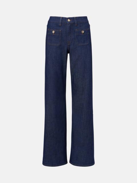 7 For All Mankind Lotta Tailorless mid-rise wide-leg jeans