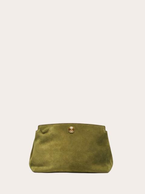 Liffner PUSHLOCK POUCH ARMY SUEDE