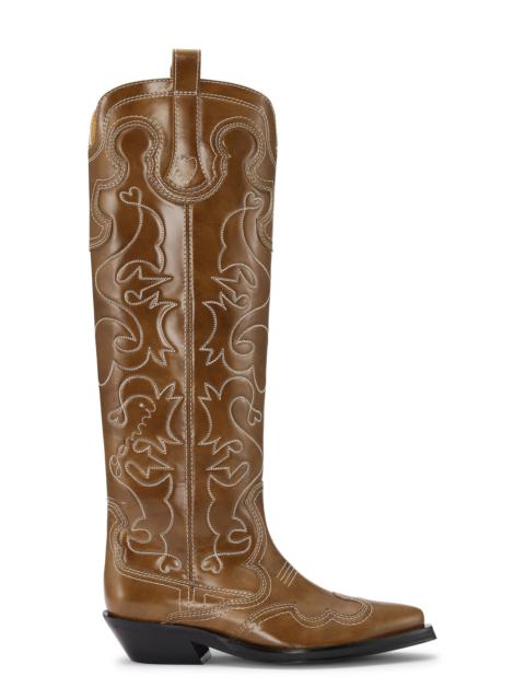 KNEE-HIGH EMBROIDERED WESTERN BOOTS