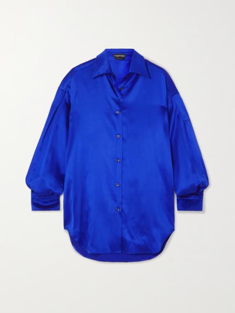 TOM FORD Oversized Stretch-silk Satin Shirt
