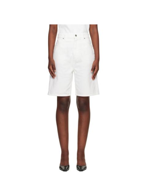Loulou de Saison White Isu Lds Denim Shorts