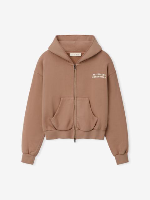 ESSENTIALS Womens 90s Full Zip Hoodie Classic Fit