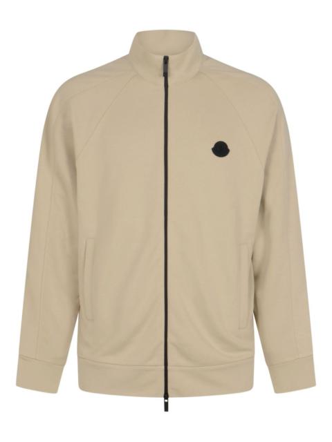 Moncler logo-patch zip-up 스웨터