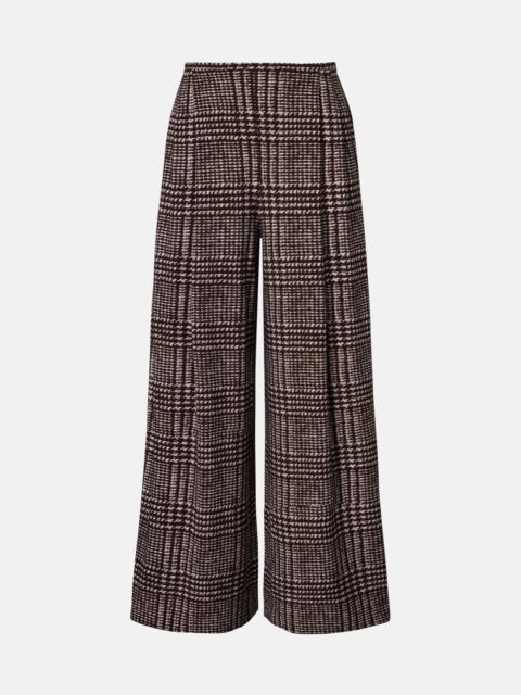 NORMA KAMALI Prince of Wales check wide-leg pants