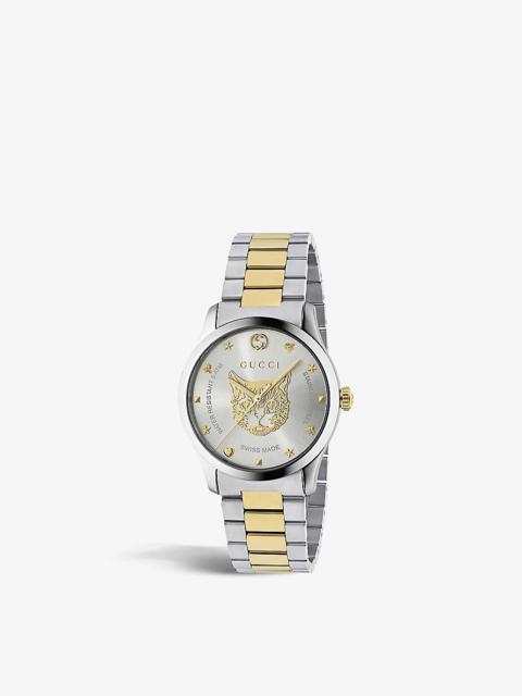 GUCCI YA1264074 G-Timeless stainless steel and gold-plated watch