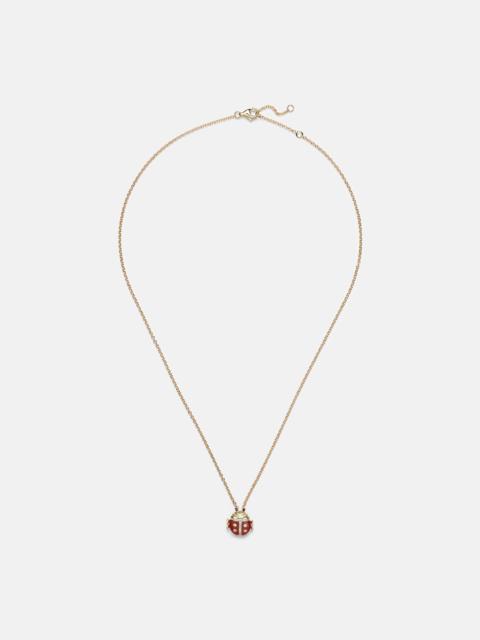 Yvonne Léon Coccinelle Mini 9kt gold pendant necklace with diamonds and agate