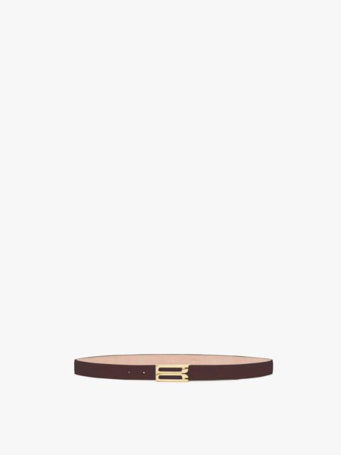 Victoria Beckham Frame Belt In Burgundy Leather