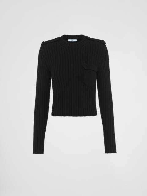Prada Wool and cashmere crew-neck sweater