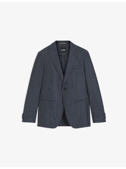 BOSS Single-Breasted Notch-Lapel Wool Blazer