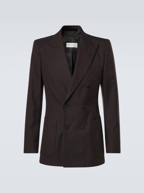 Double-breasted wool blazer