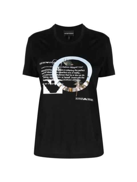 slogan-print cotton T-shirt