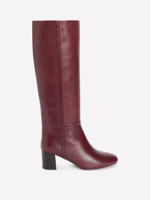 BODEN Seam Detail Knee Boots-Dark Burgundy