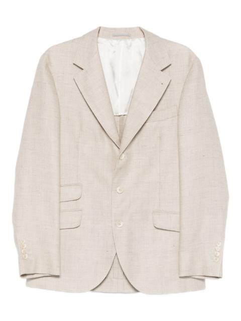 notched-lapel single-breasted blazer