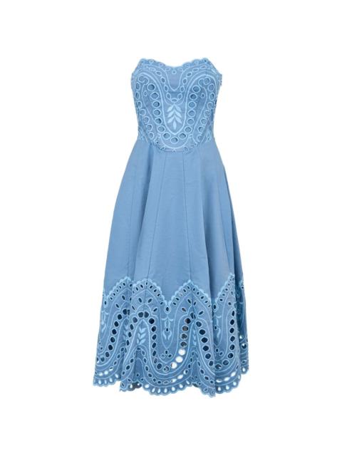 Charo Ruiz Marlin eyelet midi dress