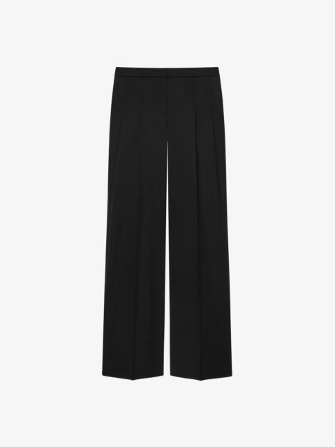 パンツ Givenchy Wool pleated trouses Black Givenchy Wool Double Pleated Trousers In Black | ModeSens
