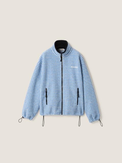 Miu Miu Gingham check fleece jacket