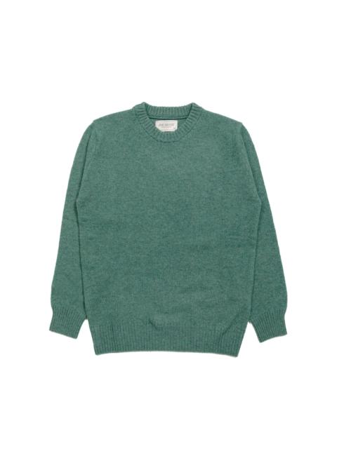 The Real McCoys MC21114 Wool Crewneck Sweater Kelly Green