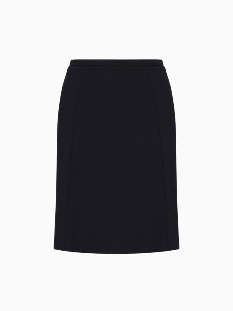 EMPORIO ARMANI Barathea-wool flared skirt