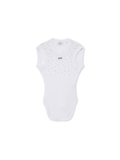 Off-White OW X Swarovski Ribbed Kat Top