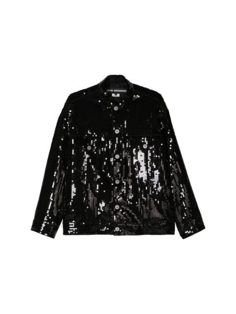 sequined shirt jacket