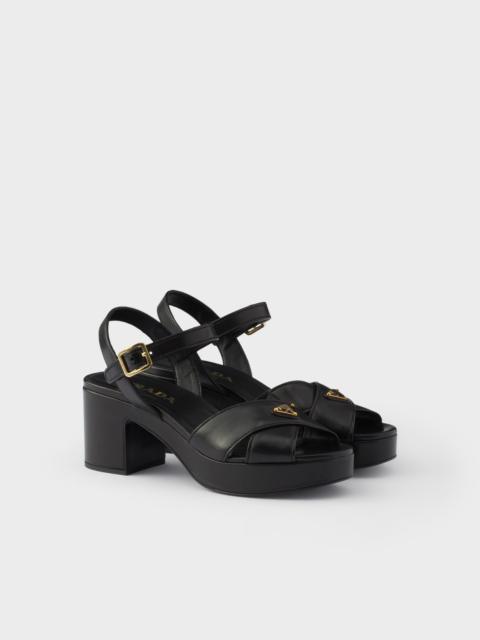 Prada Nappa leather platform sandals