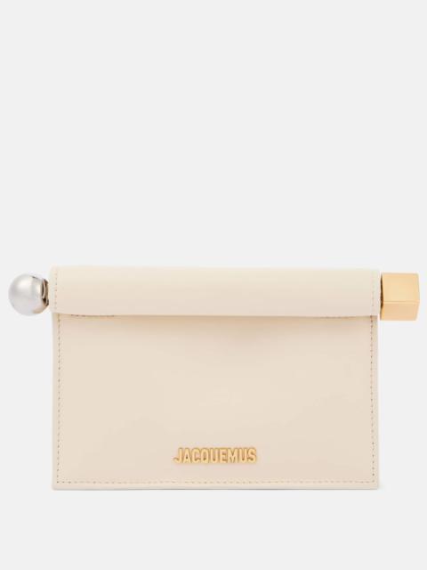 La Petite Pochette Rond Carré leather clutch