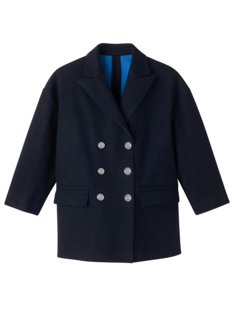 Longchamp Fall-Winter 2023 Collection Pea coat Navy - OTHER