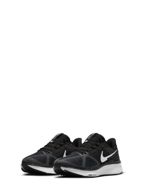 Air Zoom Structure 25 Road Running Shoe in Black/Dark Smoke Grey/White