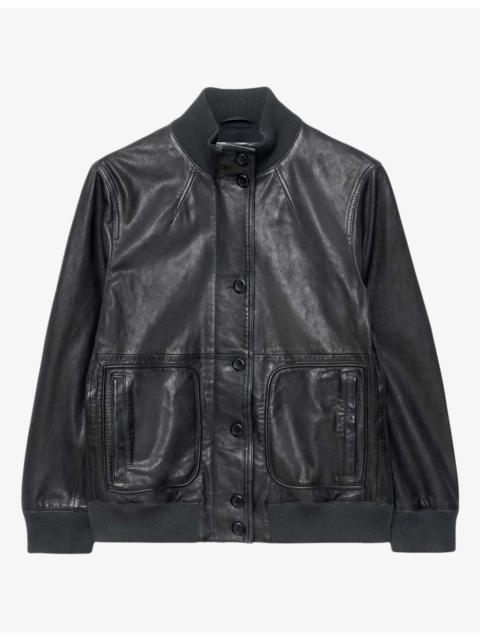 ALLSAINTS Memphis Relaxed-Fit Leather Jacket