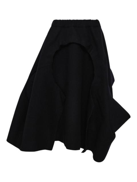 Comme Des Garçons asymmetric-hem midi skirt