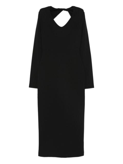 EMPORIO ARMANI knot-back long-sleeved day dress