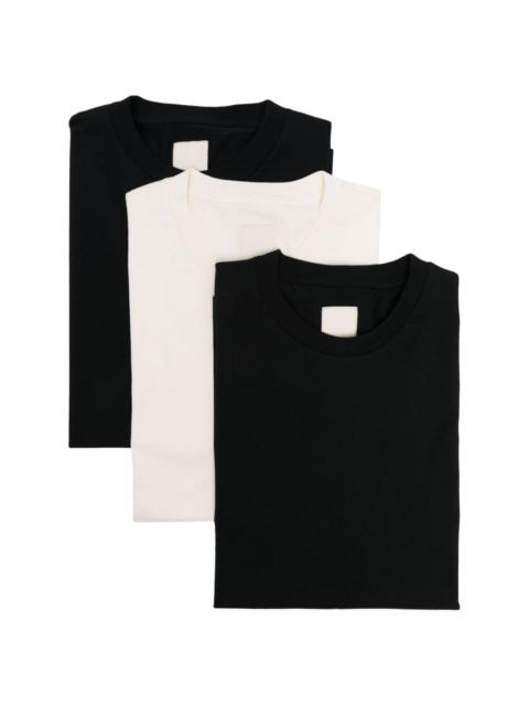 EMPORIO ARMANI logo-patch cotton T-shirts (pack of three)