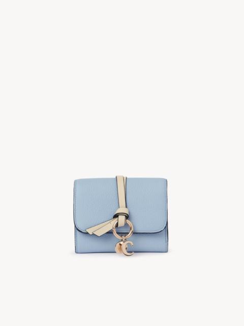 Chloé SMALL ALPHABET TRI-FOLD IN GRAINED LEATHER
