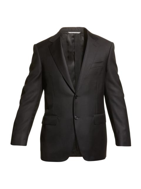 Men's Solid Wool Two-Piece Suit