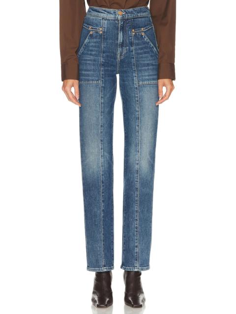 MOTHER The Riveting Rambler Zip Sneak Jeans