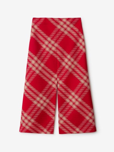 Burberry Check Wool Skirt